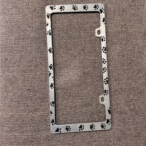 Paw Print License Plate Frame